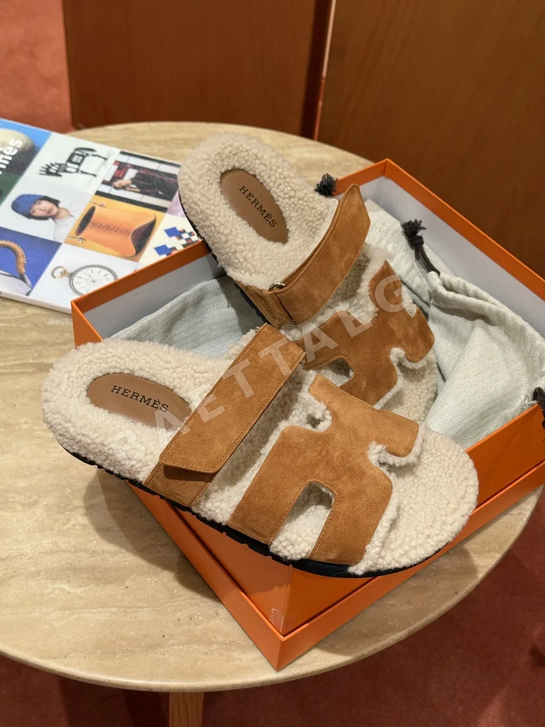에르메스 시프르 샌들 내추럴 램스킨 상세 이미지 2