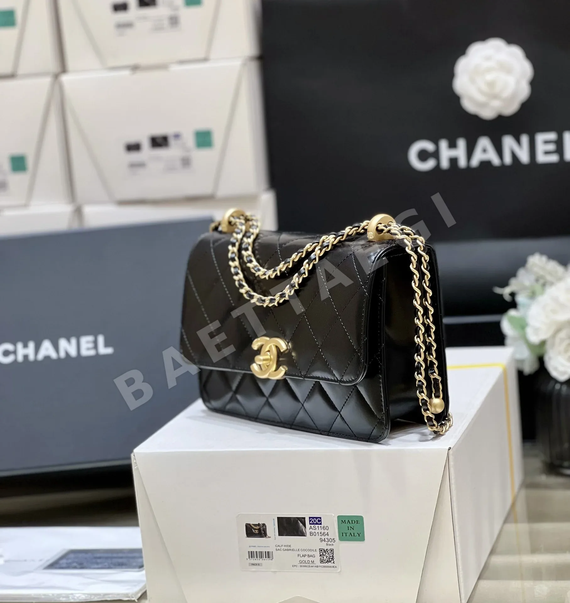 샤넬 메티에 다르 더블 골드 비즈 중형 가방 AP2649 상세 이미지 3