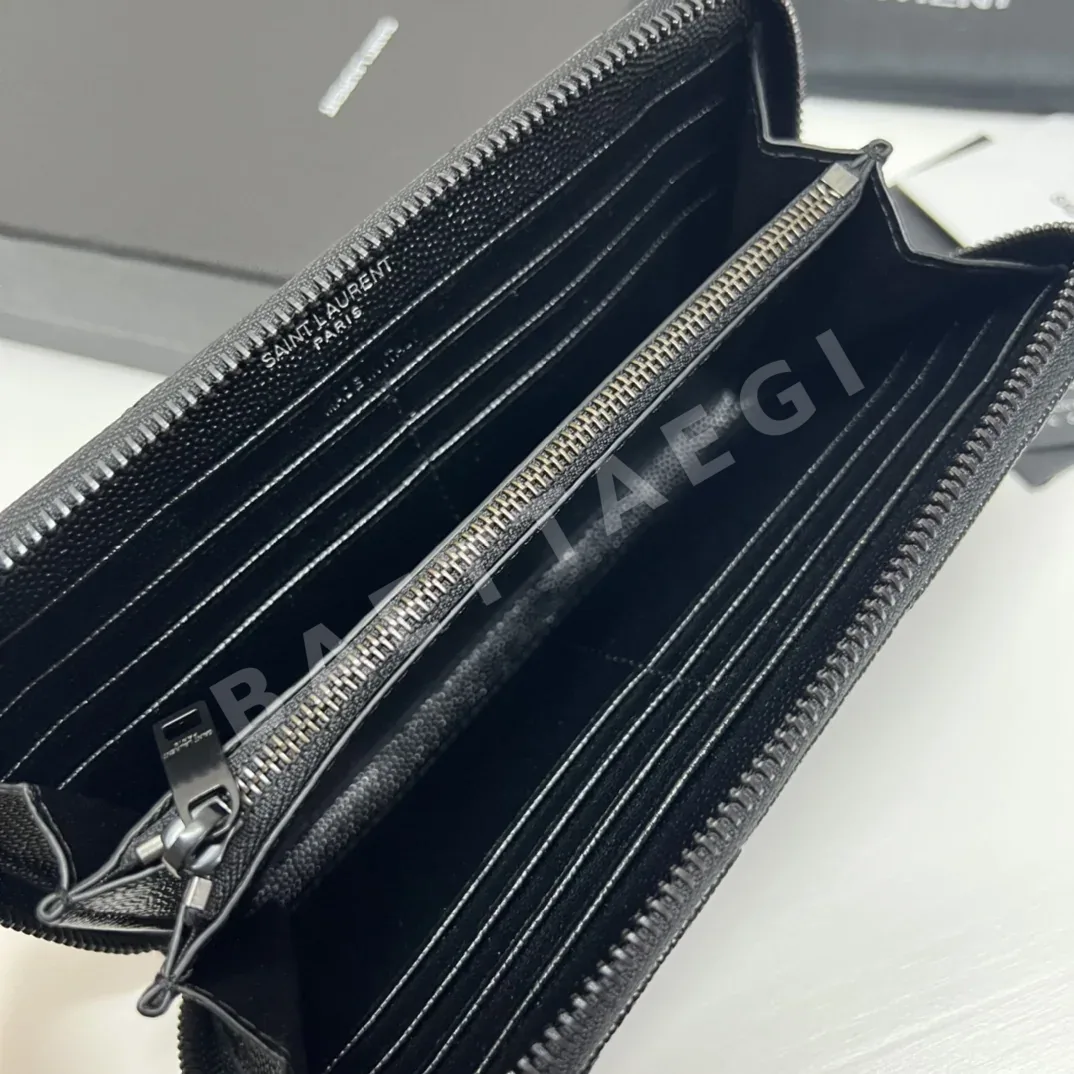 생로랑 캐비어 패턴 지퍼형 장지갑 상세 이미지 6