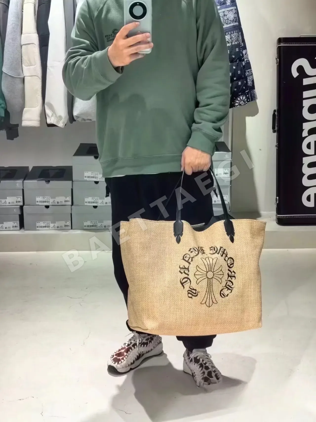크롬하츠 라피아 토트백 상세 이미지 6