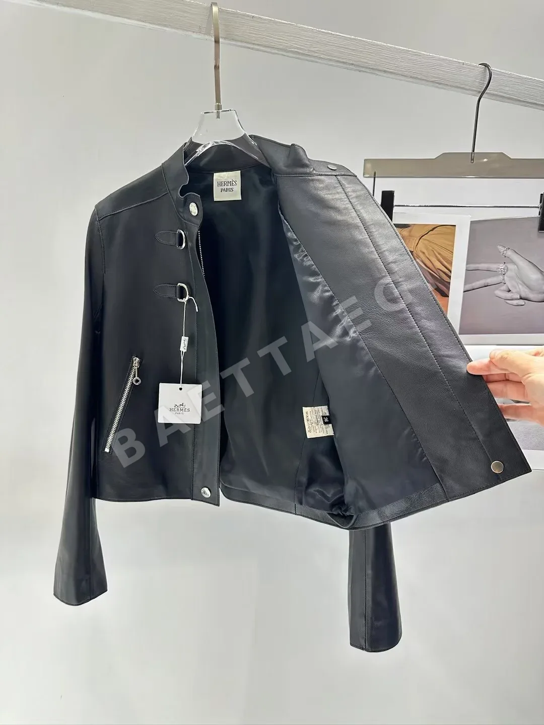 에르메스 시프스킨 라운드넥 여성 자켓 상세 이미지 8