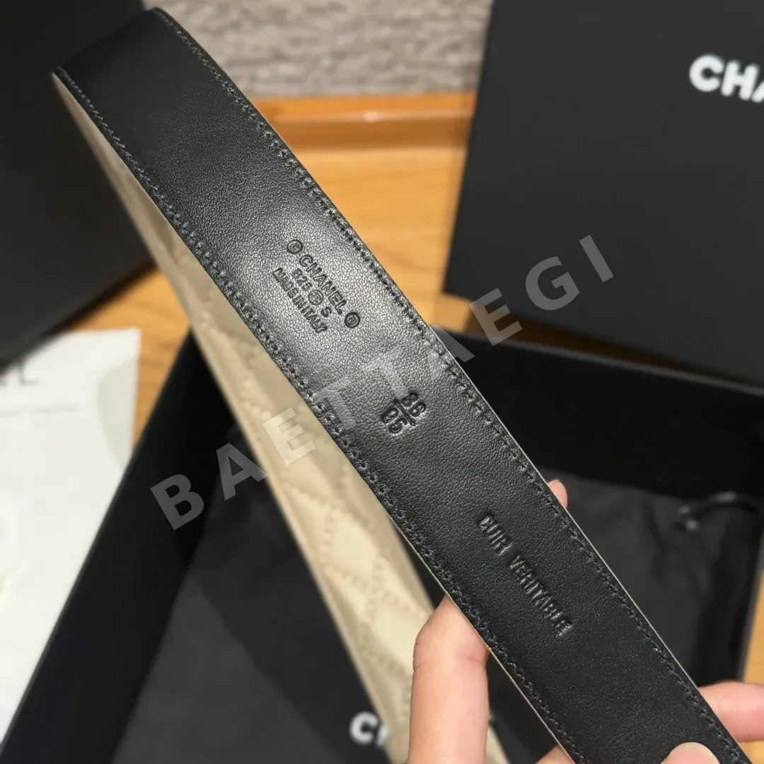 샤넬 더블 C 로고 양가죽 벨트 상세 이미지 7