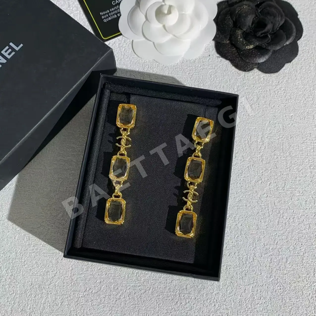 샤넬 컬러 블록 귀걸이 상세 이미지 2