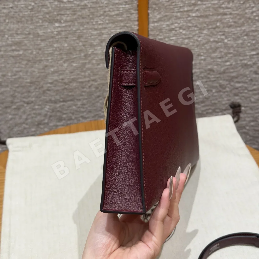 에르메스 켈리 엘란 보르도 염소가죽 가방 상세 이미지 4