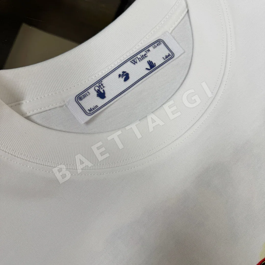 오프화이트 남성 반팔 상세 이미지 5