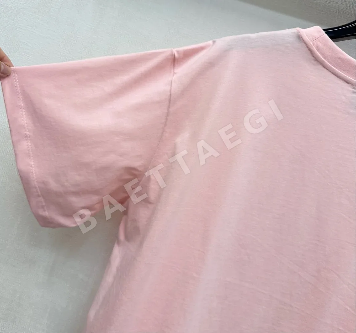 디올 여성 오버핏 크루넥 코튼 반팔 티셔츠 레플리카 상세 이미지 8