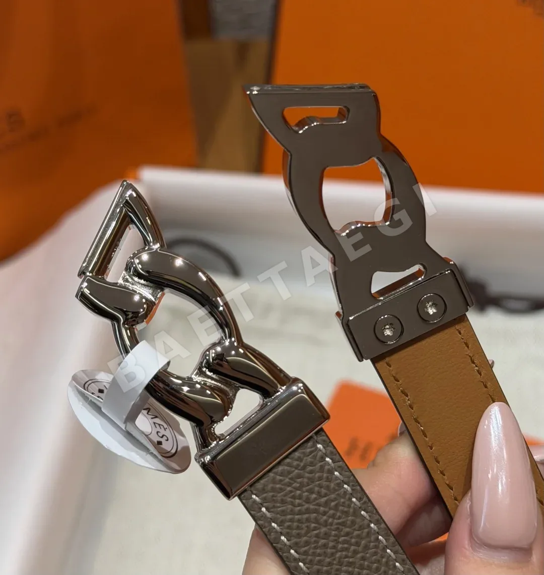 에르메스 H버클 엡손 가죽 슬림 벨트 상세 이미지 10