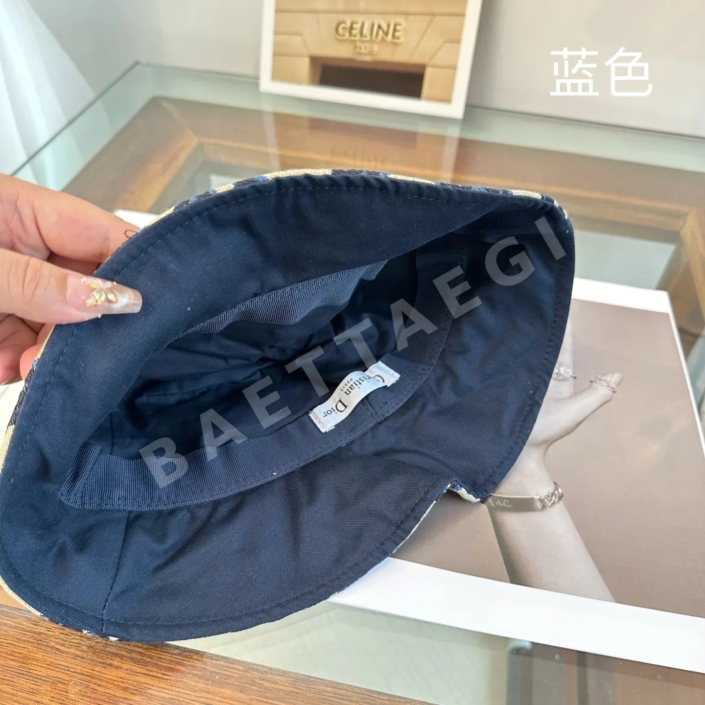 디올 로고 버킷 햇 모자 상세 이미지 8