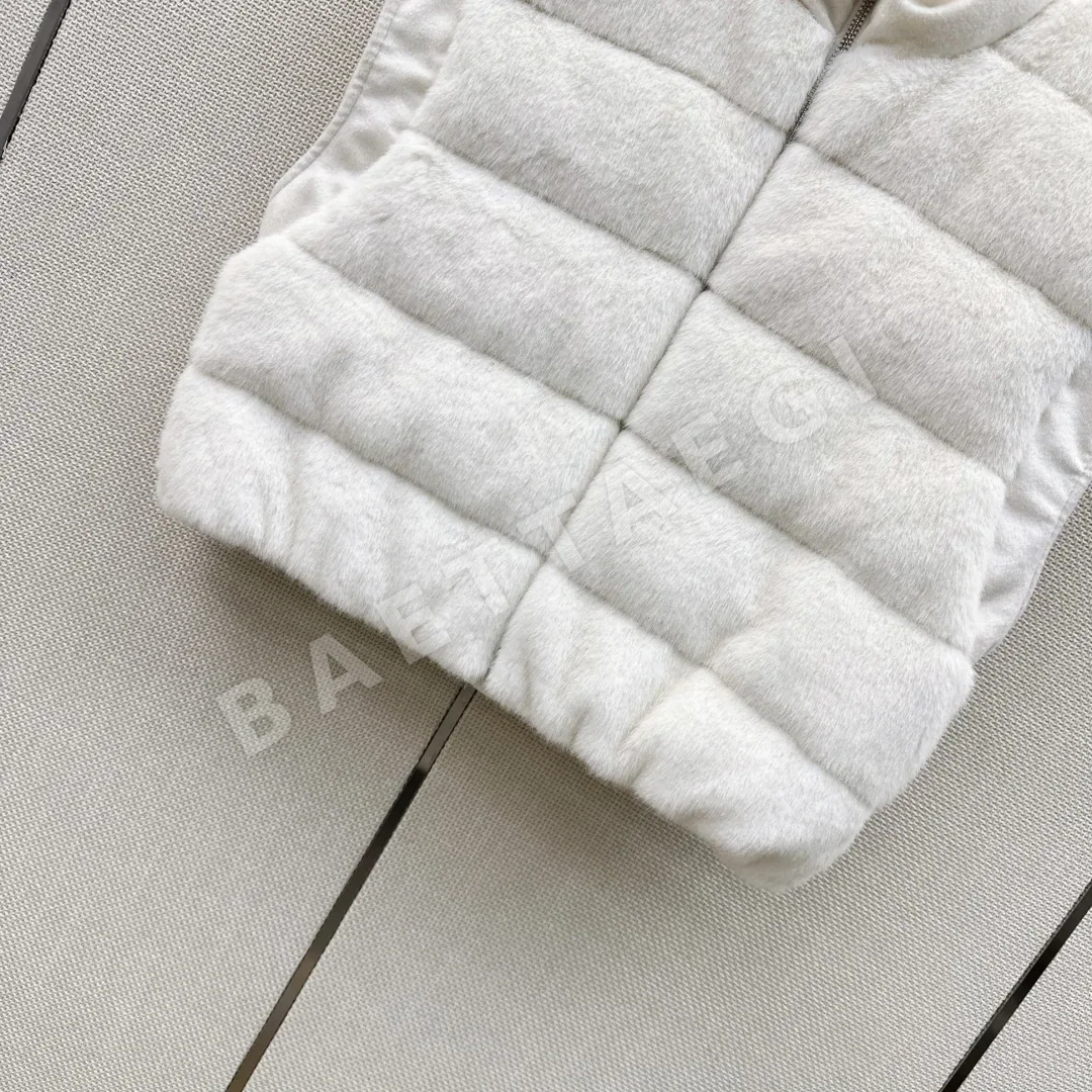 브루넬로쿠치넬리 울 트림 플러시 다운 여성 조끼 상세 이미지 5