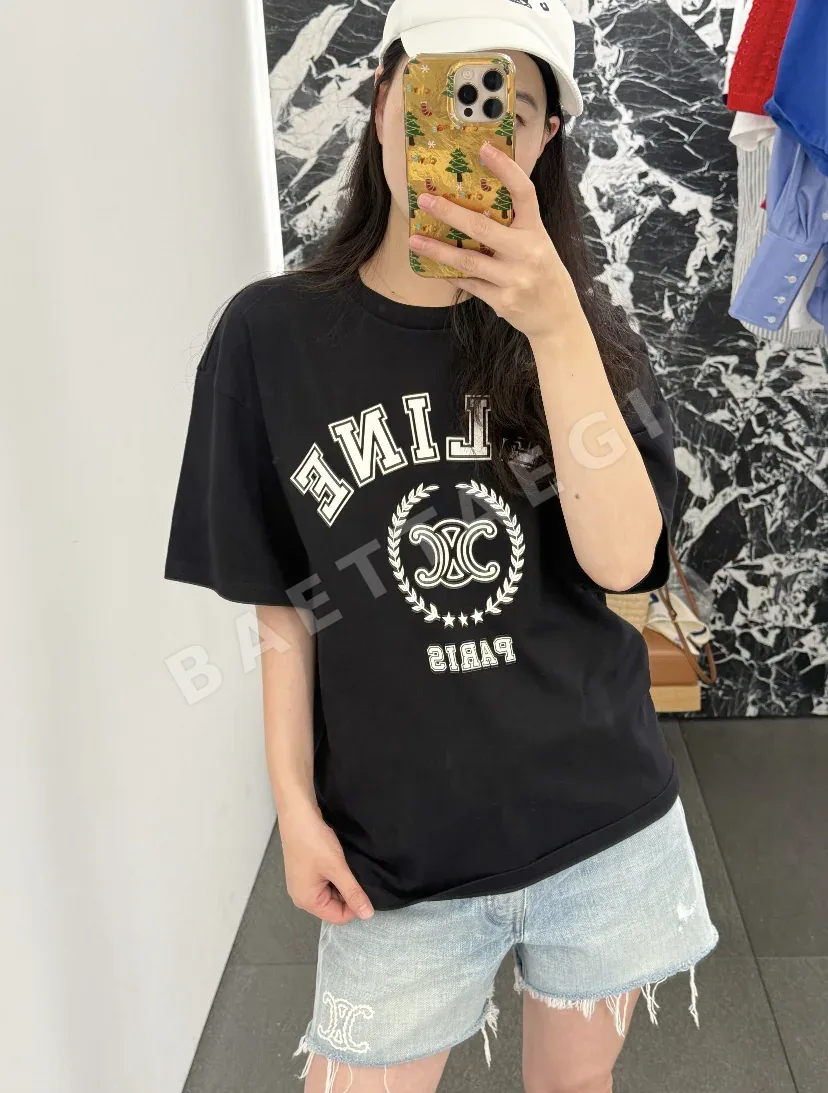 셀린느 레터 프린트 남성 반팔 티셔츠 상세 이미지 18