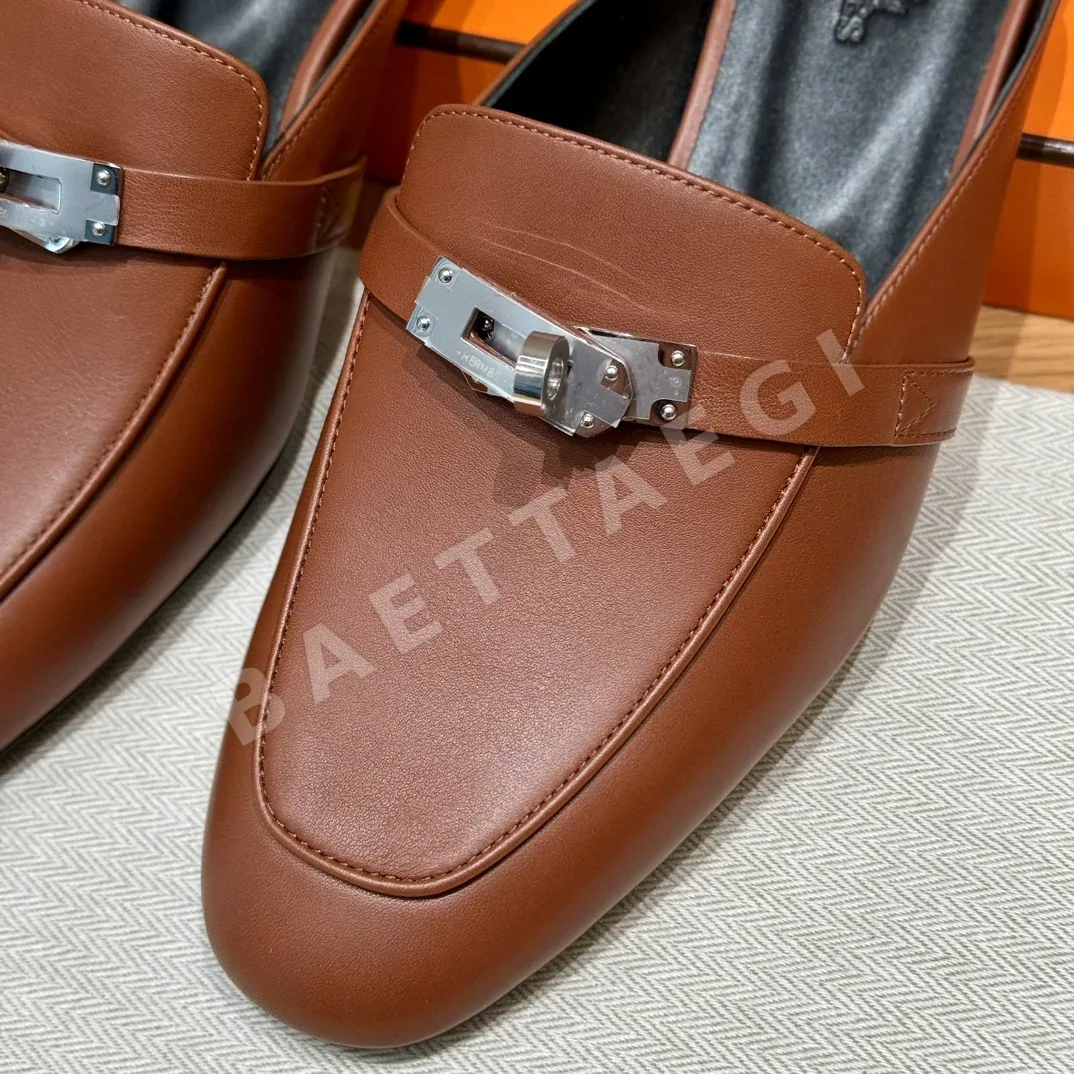 에르메스 샌들 Saddle Red Goatskin 실버 하드웨어 상세 이미지 5