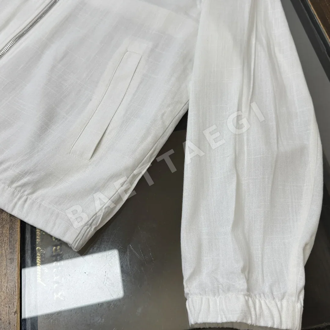 로로피아나 코튼 린넨 스탠드카라 남성 자켓 상세 이미지 6