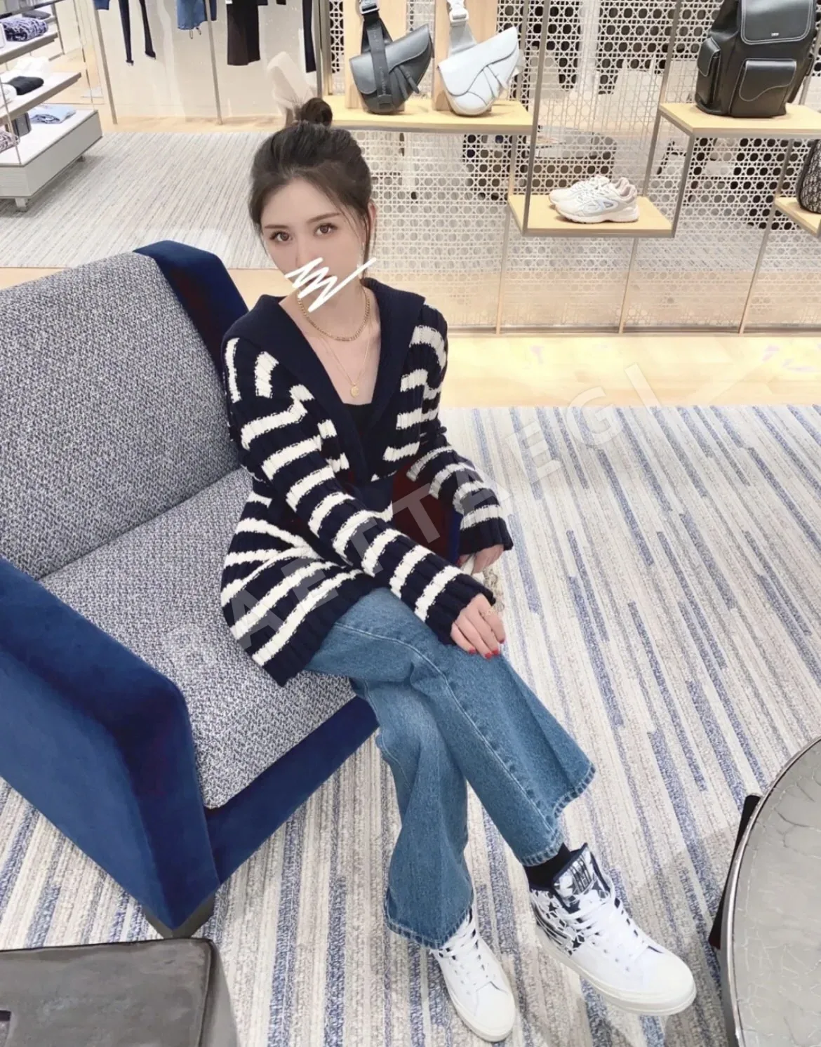 디올 체인 레터 목걸이 상세 이미지 3