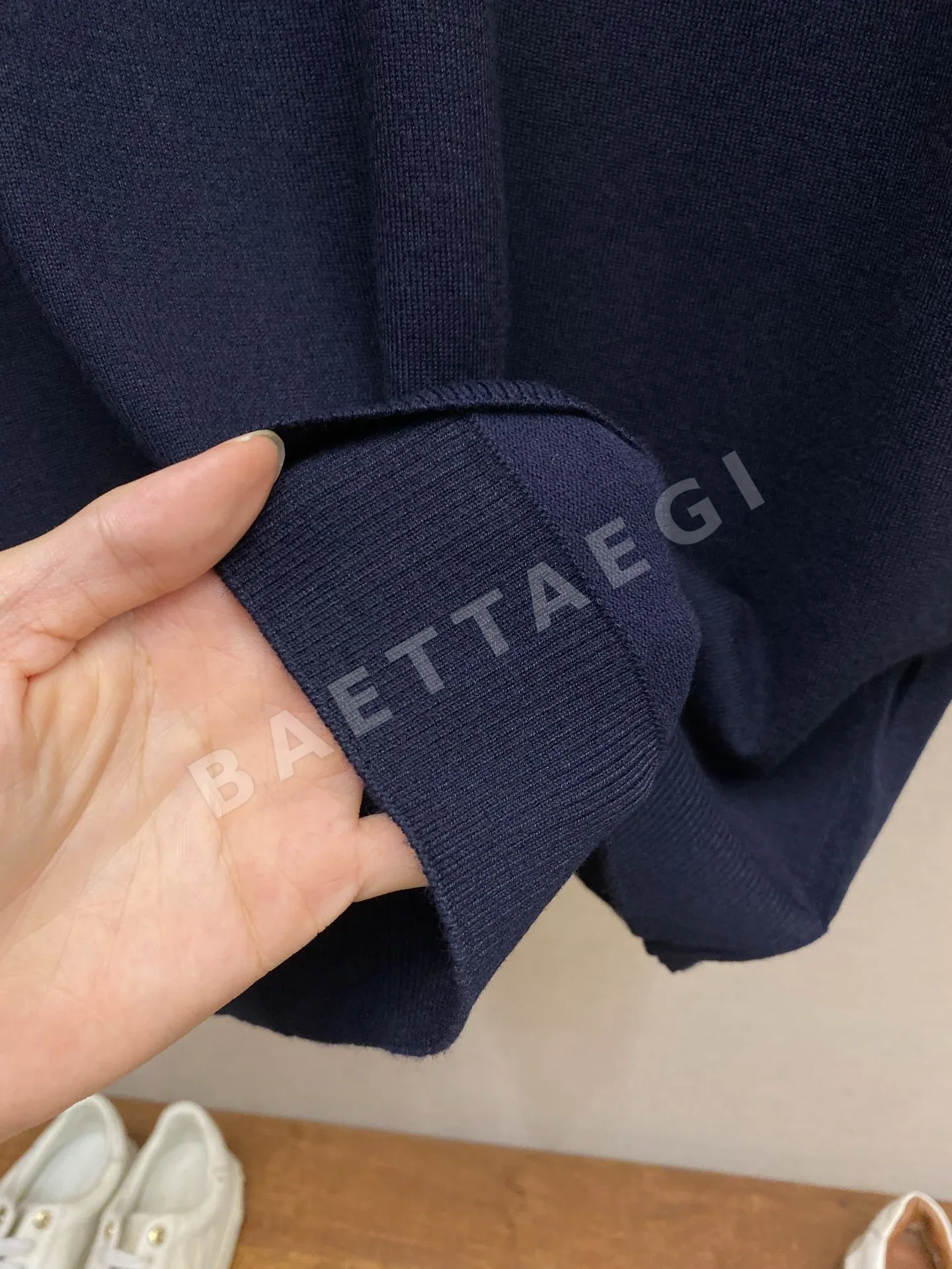 구찌 더블 G 자수 울 면 혼방 반팔 니트 스웨터 상세 이미지 7