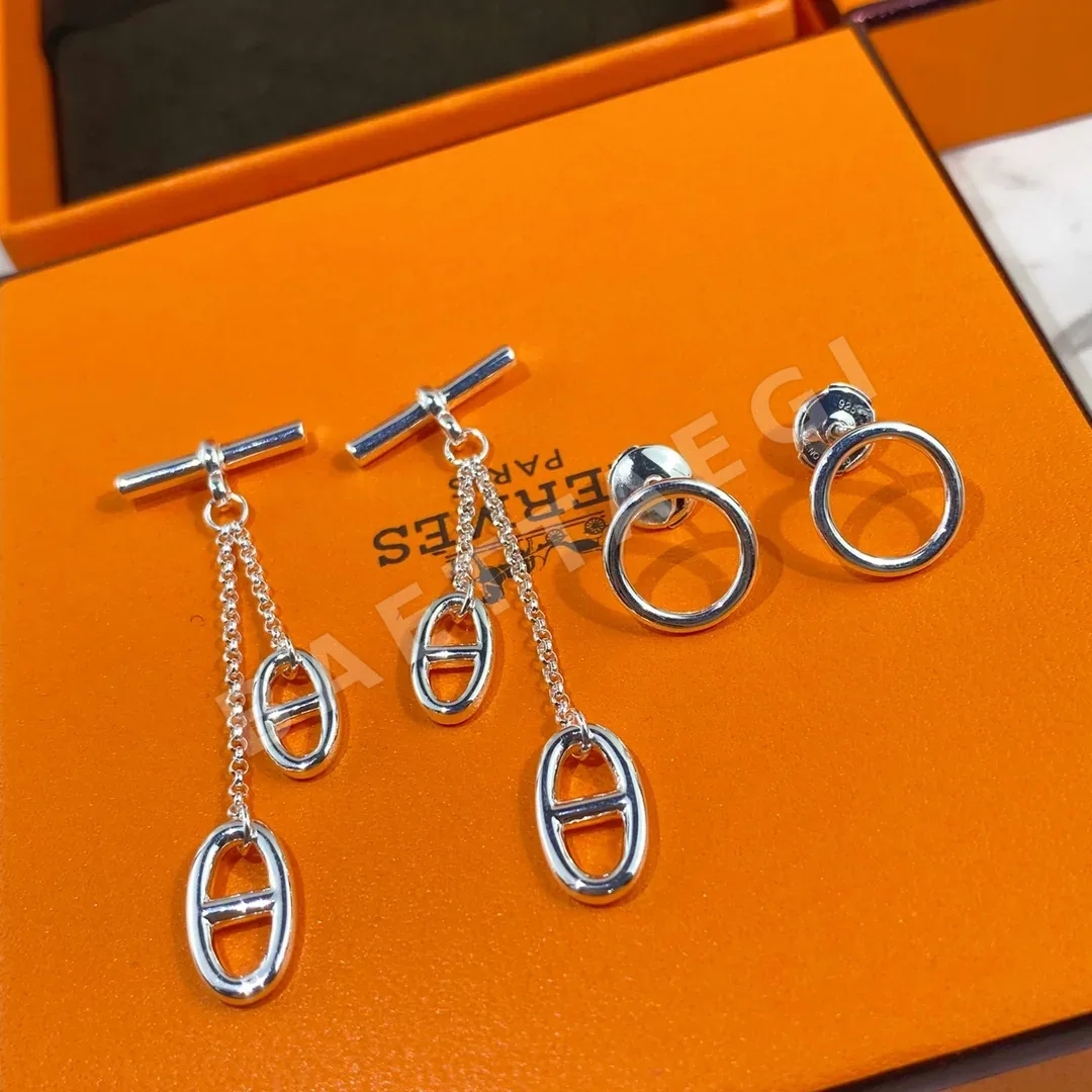 에르메스 925 스털링 실버 태슬 귀걸이 상세 이미지 6