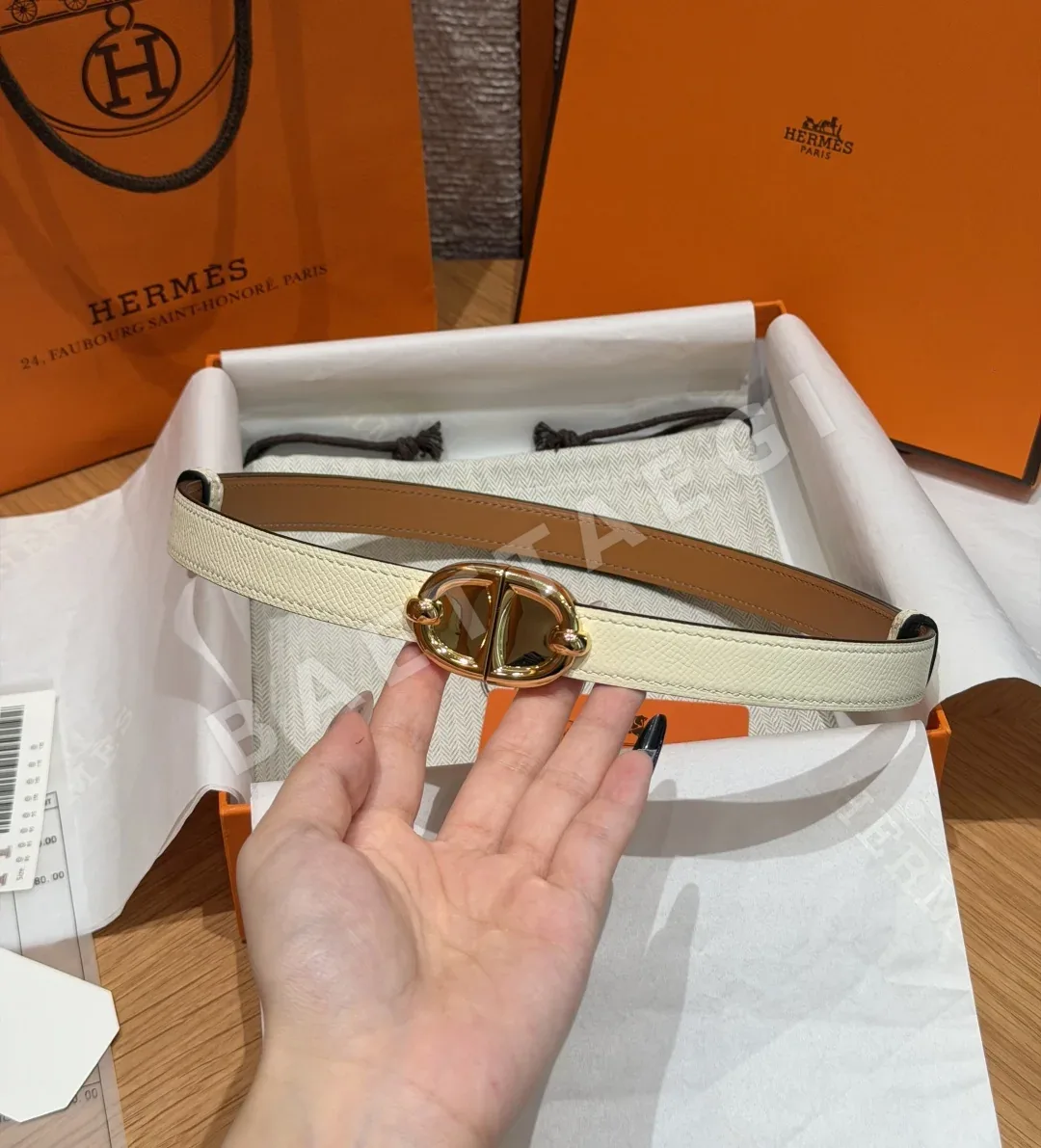 에르메스 H브랜드 타라싸 엡솜 카프스킨 벨트 177733
