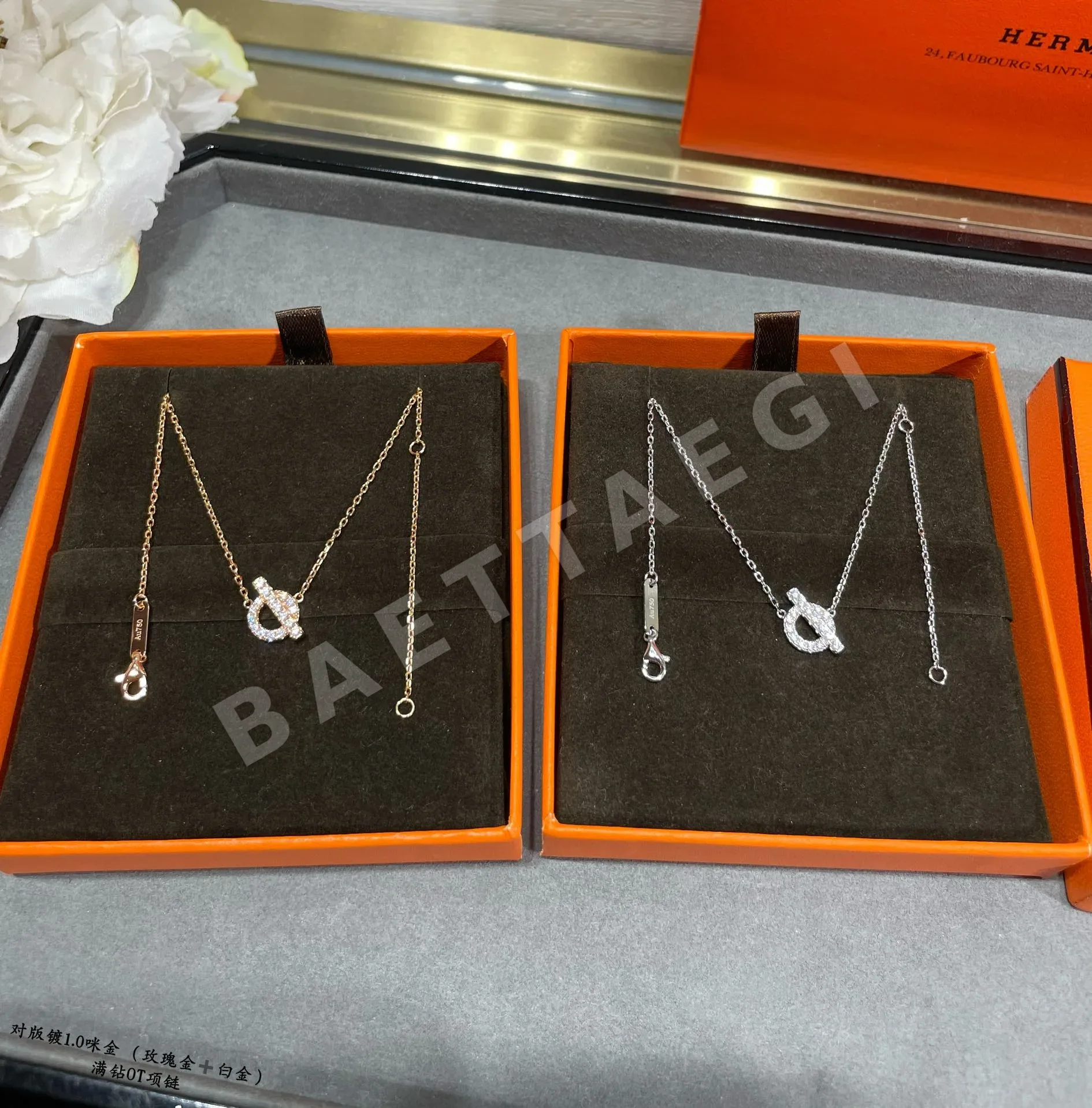 에르메스 OT 클라스프 스털링 실버 목걸이 상세 이미지 7