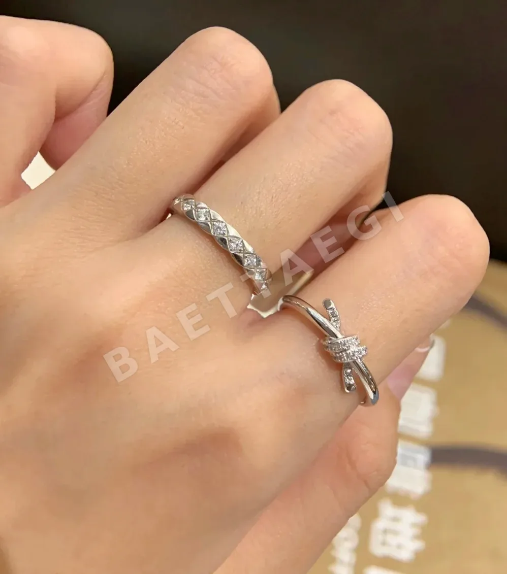 샤넬 나로 퀼팅 큐빅 반지 상세 이미지 1