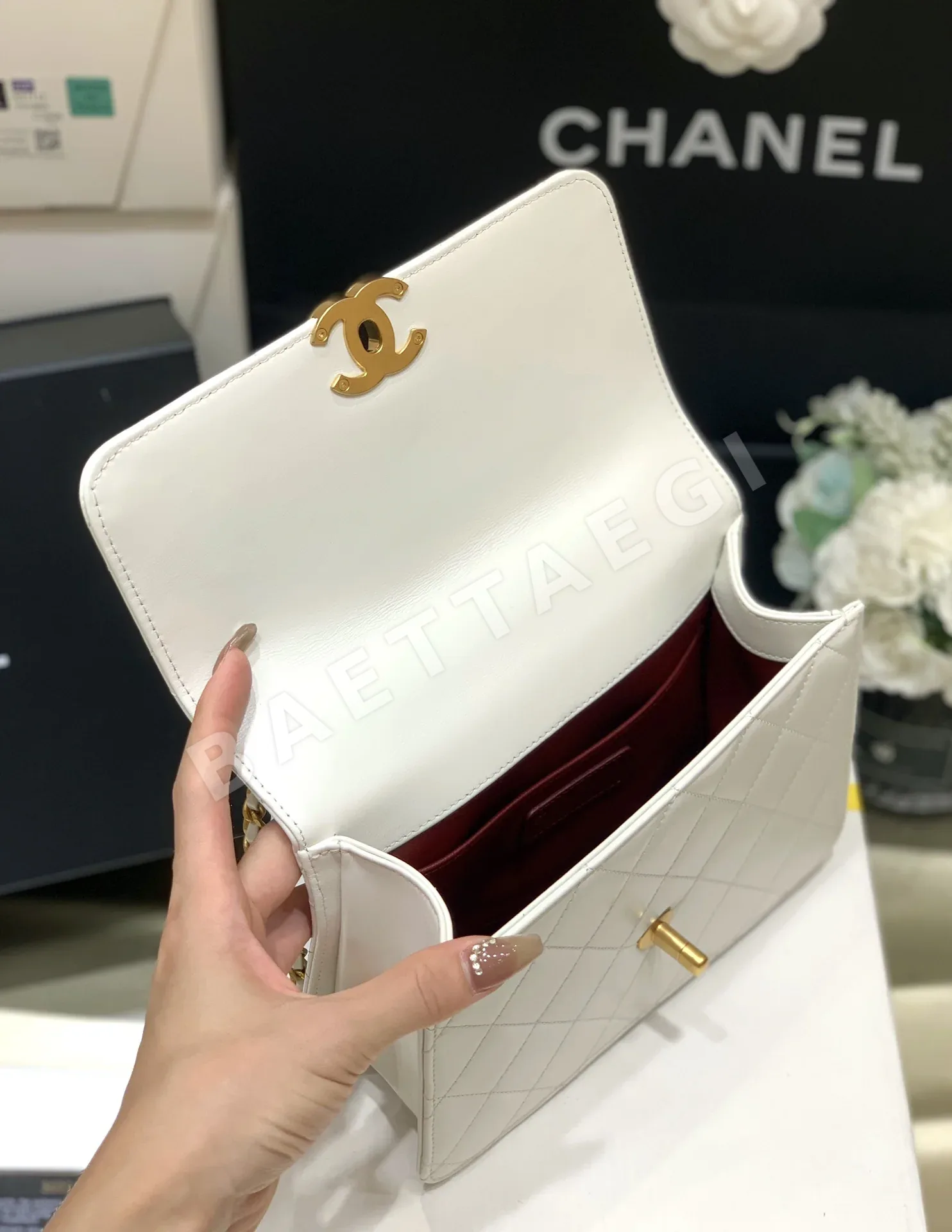 샤넬 메티에 다르 더블 골드 비즈 체인 가방 AP2649 상세 이미지 4