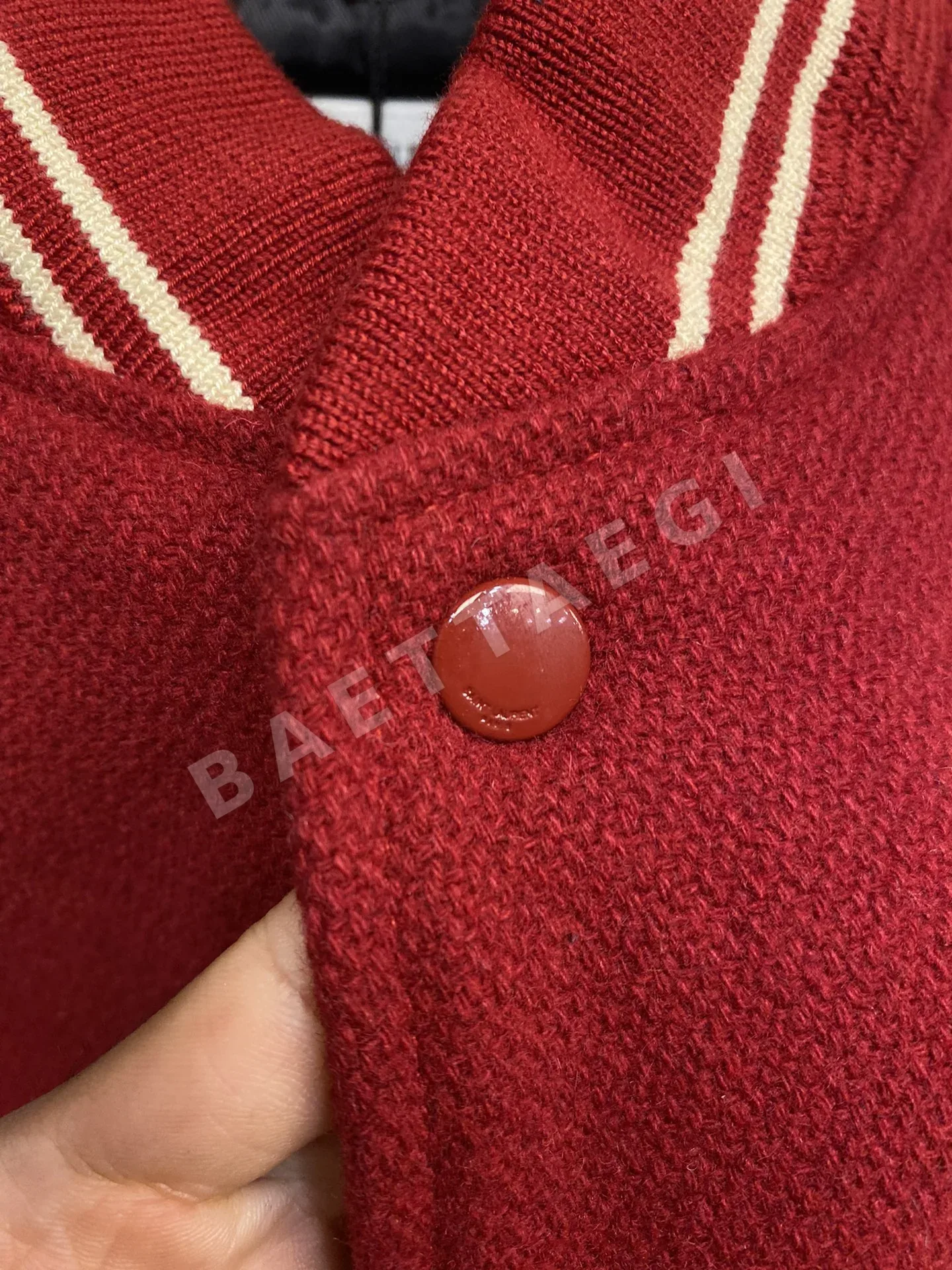 생로랑 울 패치워크 야구 자켓 상세 이미지 6