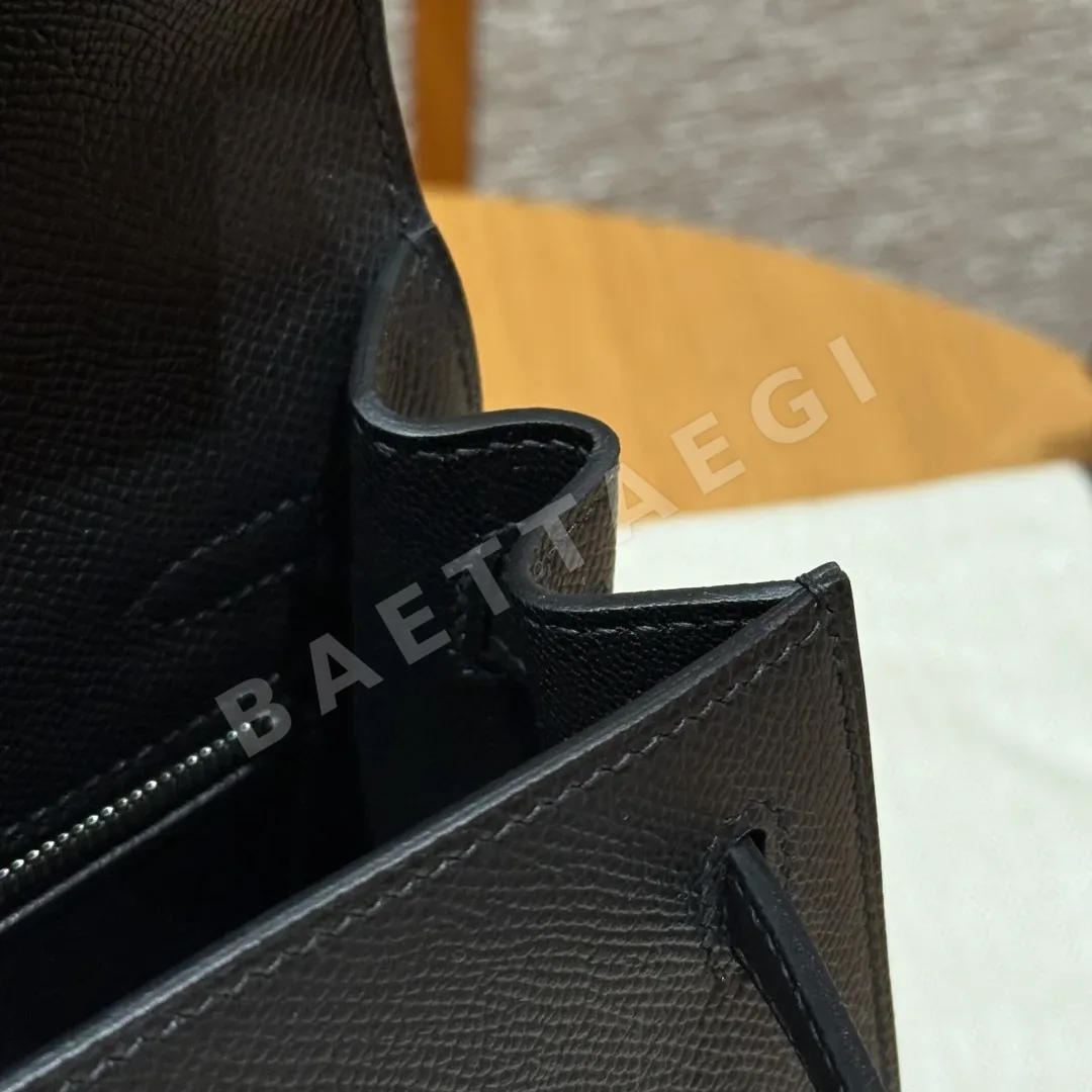 에르메스 켈리 25 블랙 실버 하드웨어 가방 상세 이미지 9