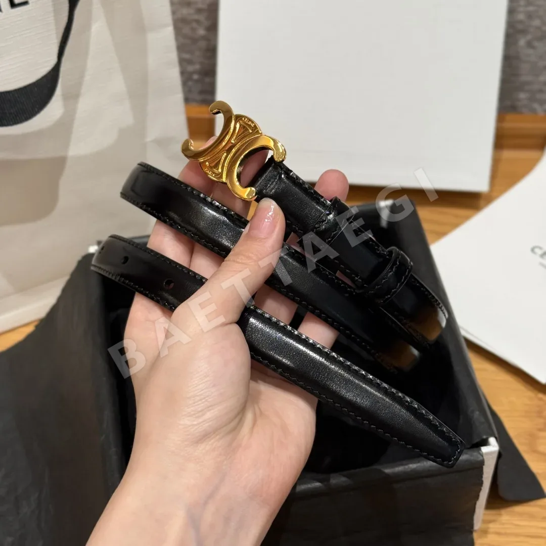 셀린느 개선문 로고 금장 가죽 벨트 상세 이미지 2