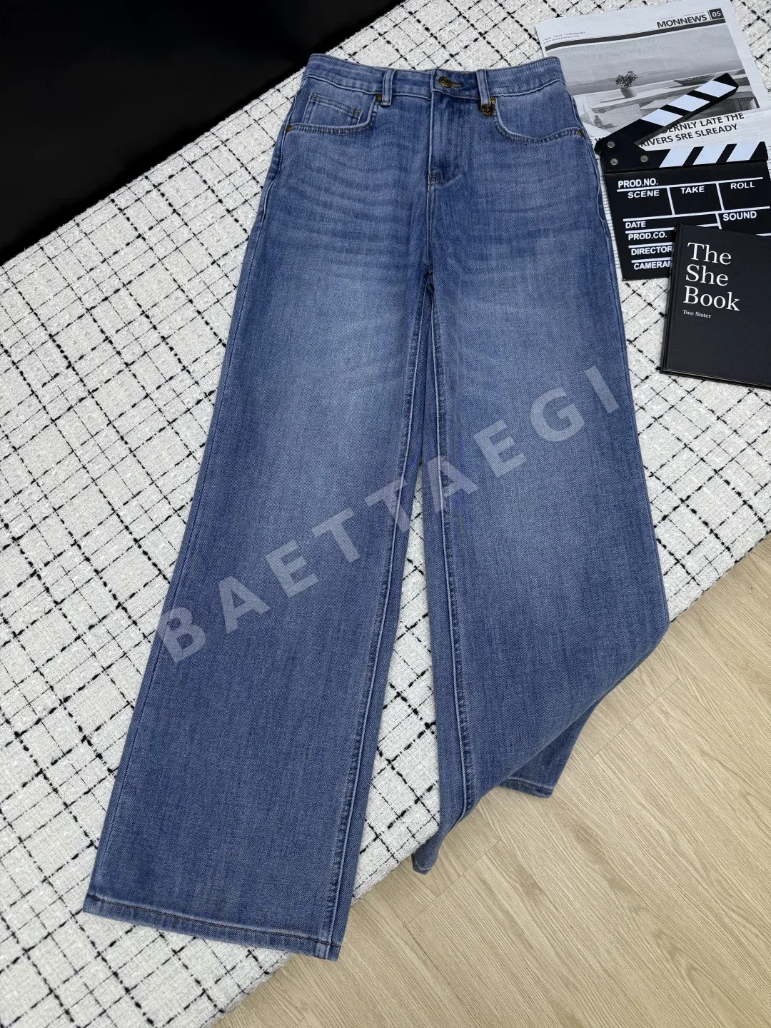 디올 스트레이트 레그 여성 데님 바지 상세 이미지 3
