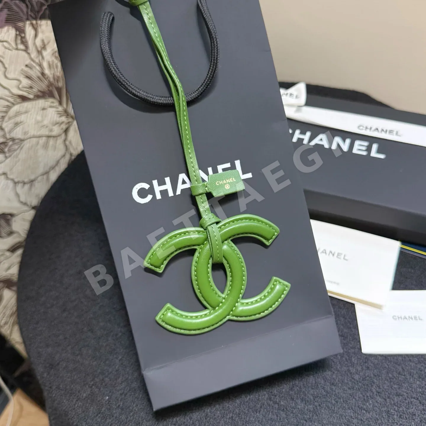 샤넬 램스킨 더블 C 키링 상세 이미지 4