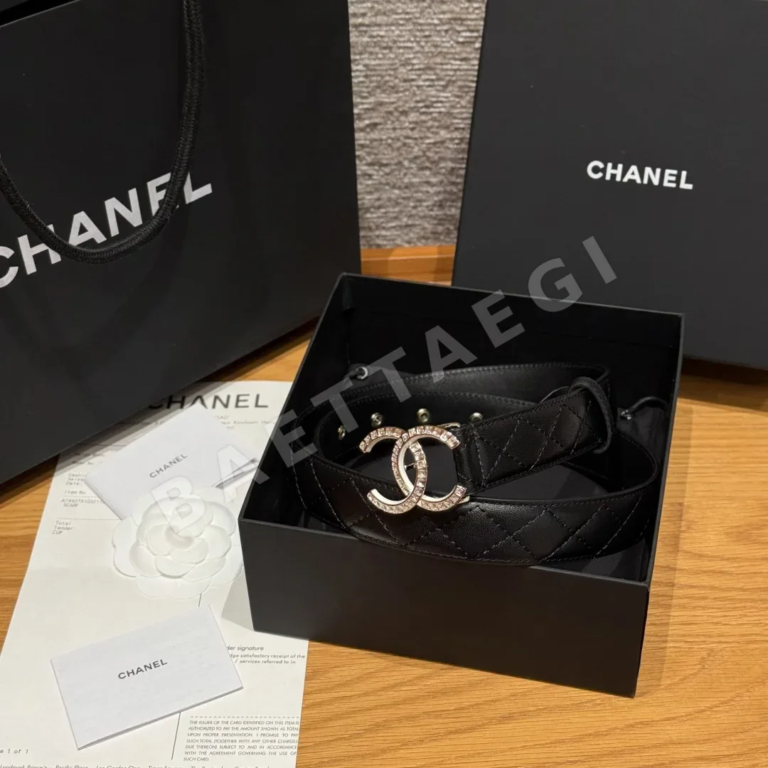 샤넬 더블 C 램스킨 벨트 174269