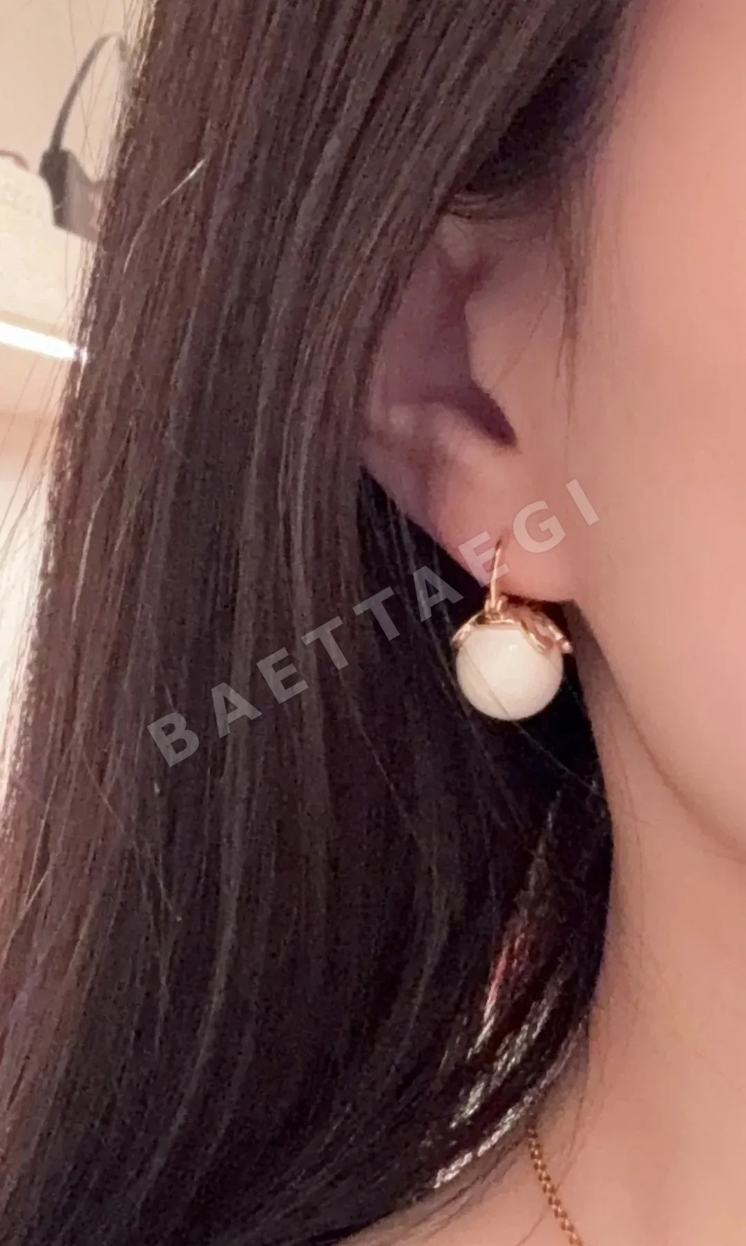 셀린느 캔디 컬러 비즈 링 귀걸이 상세 이미지 4