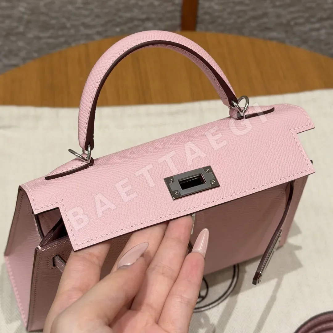 에르메스 켈리 미니 2 가방 3Q 로즈 사쿠라 상세 이미지 3