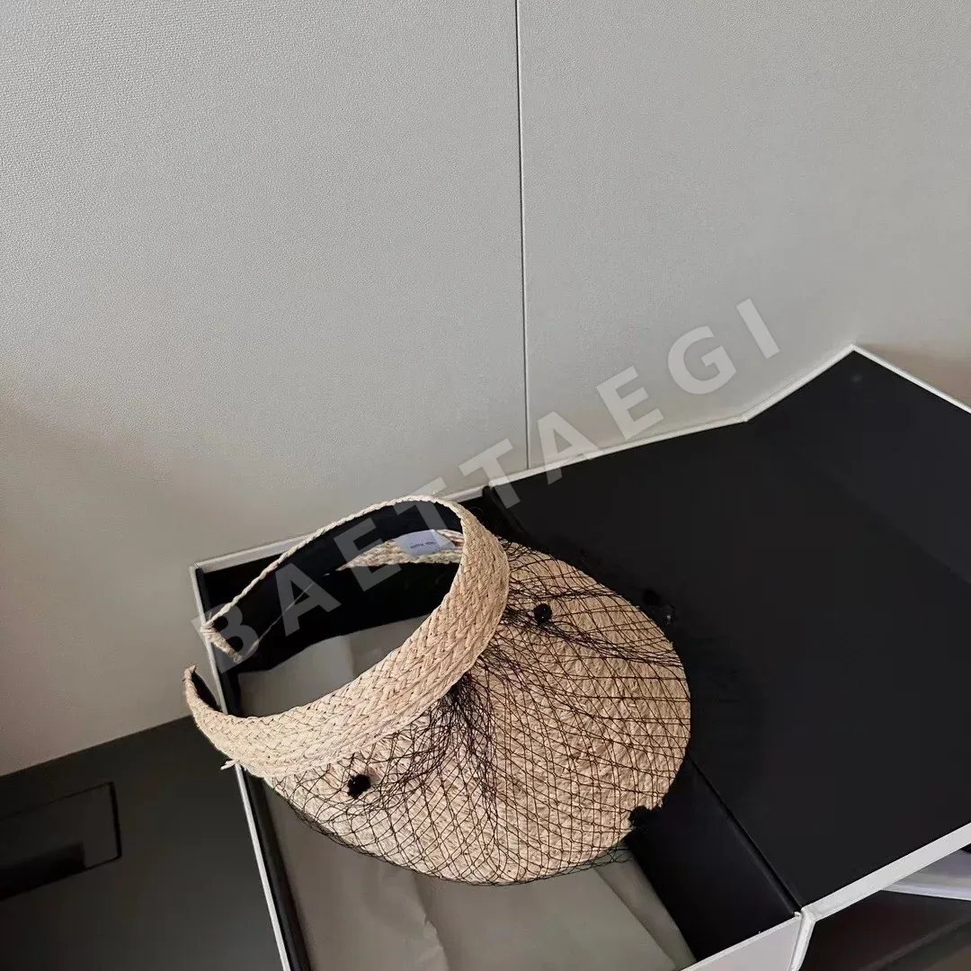 샤넬 메시 라피아 바이저 모자 상세 이미지 5