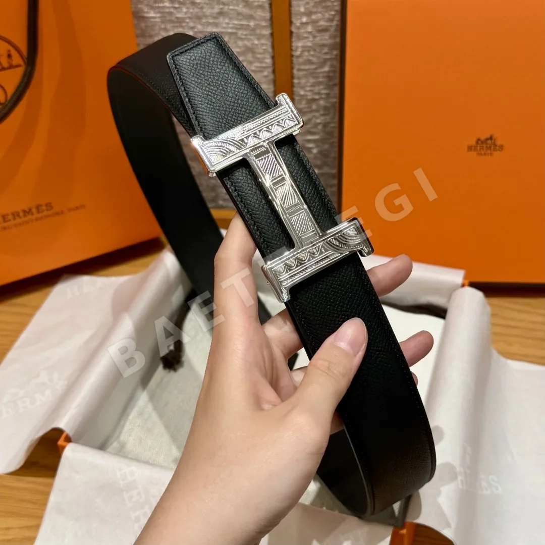 에르메스 홈 투아레그 양면 가죽 벨트 상세 이미지 6