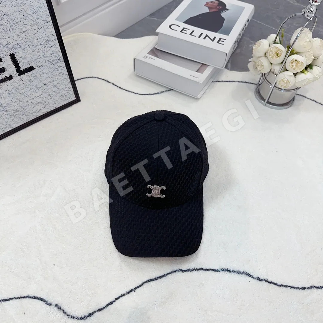 셀린느 개선문 로고 자카드 베이스볼 캡 83330