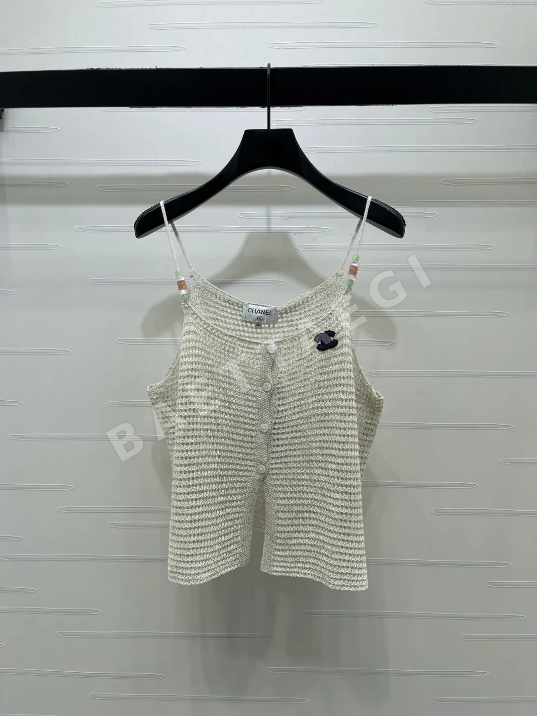 샤넬 시스루 반팔 니트 티셔츠 103744