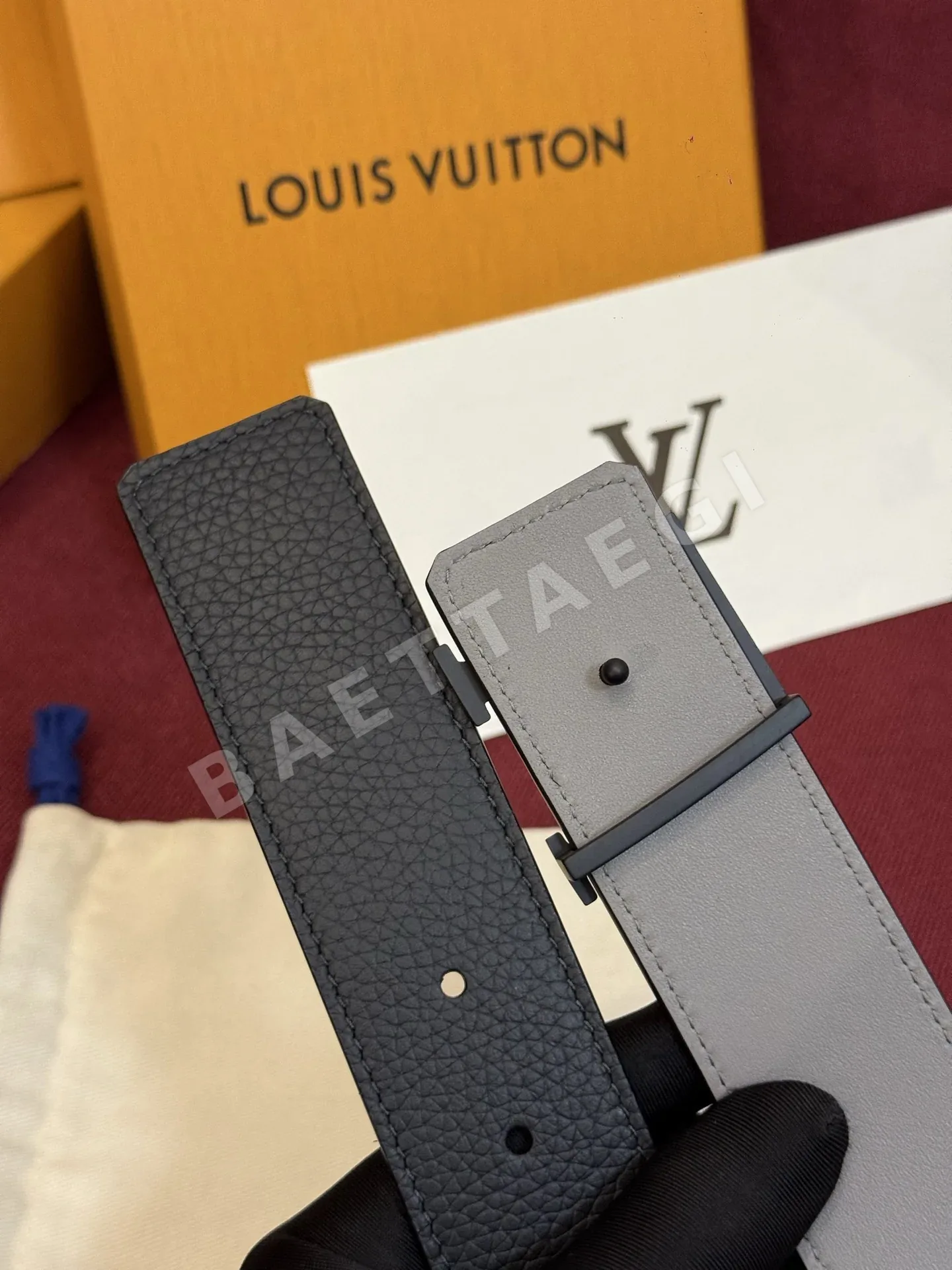 루이비통 다미에 LV 리버시블 벨트 상세 이미지 5