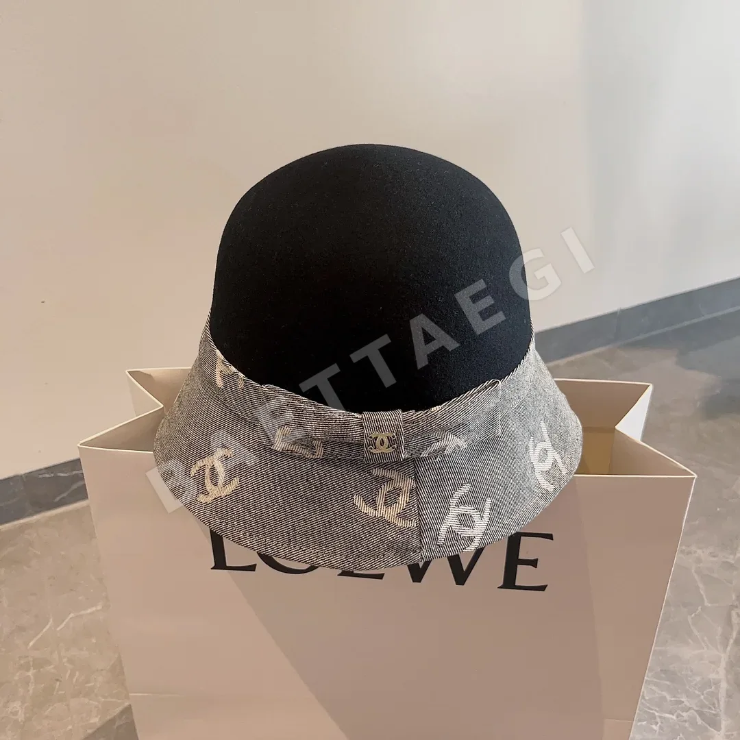 샤넬 울 트위드 버킷햇 모자 상세 이미지 3
