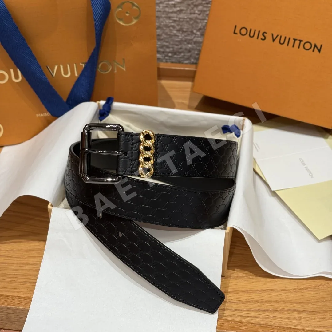 루이비통 소가죽 남성용 버클 벨트 172460