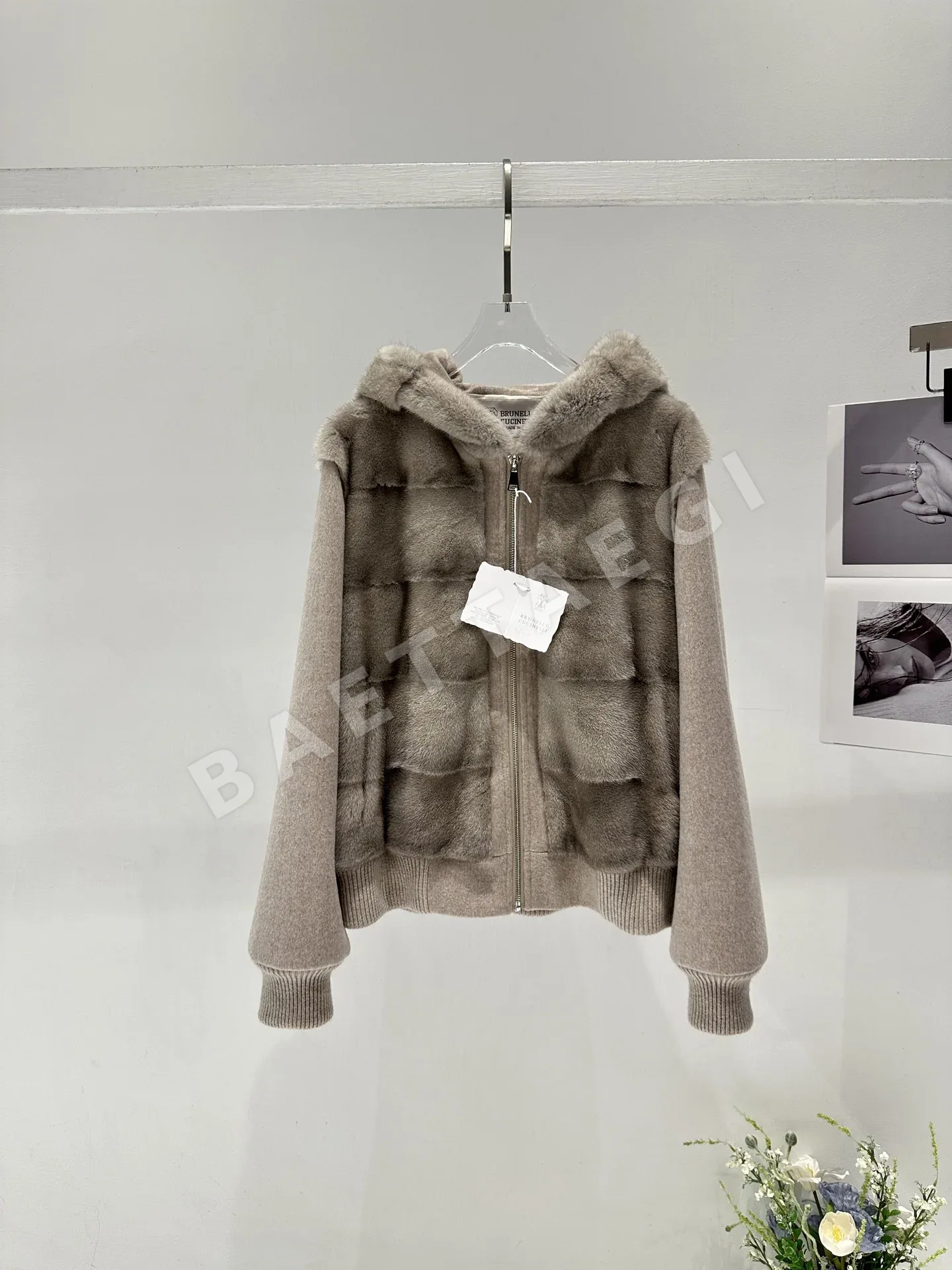 브루넬로쿠치넬리 밍크 캐시미어 여성 자켓 상세 이미지 2