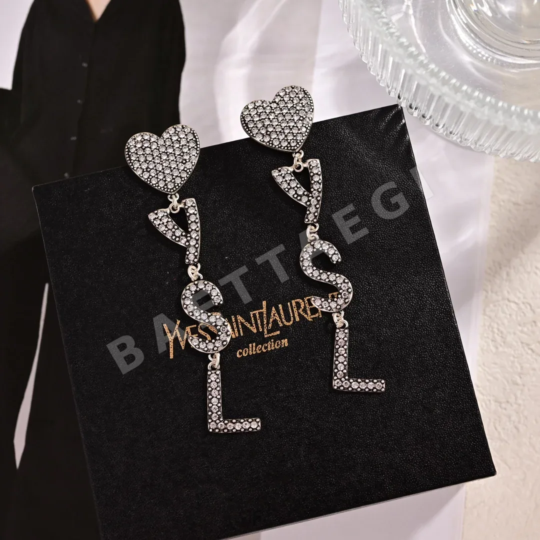 생로랑 황동 YSL 이브닝 귀걸이 상세 이미지 4