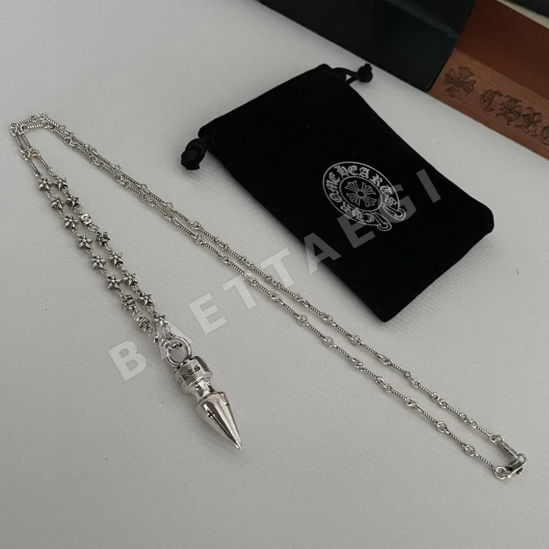 크롬하츠 불릿 펜던트 레트로 대나무 조인트 목걸이 상세 이미지 3