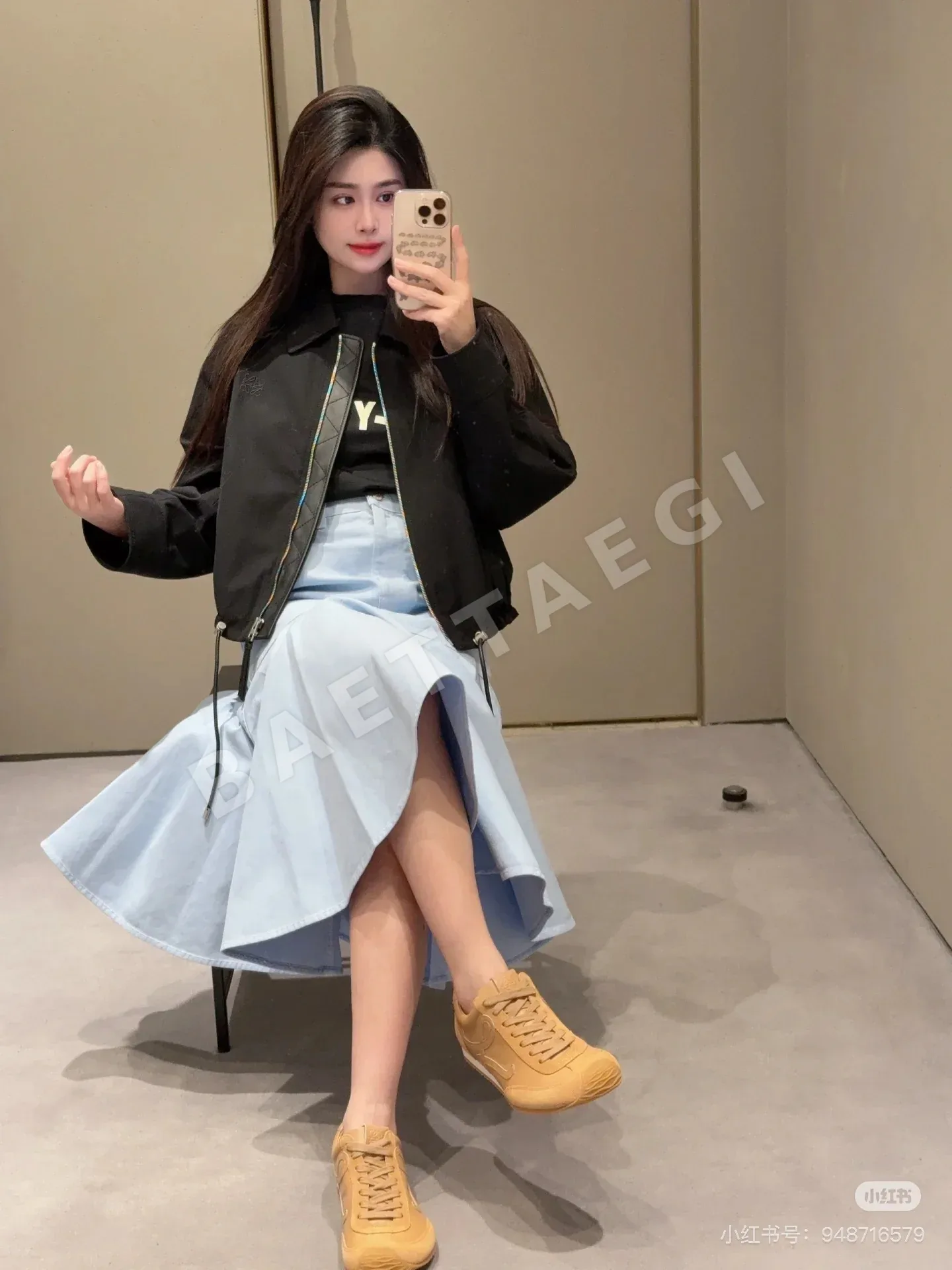 로에베 램스킨 트렌치 자켓 96893