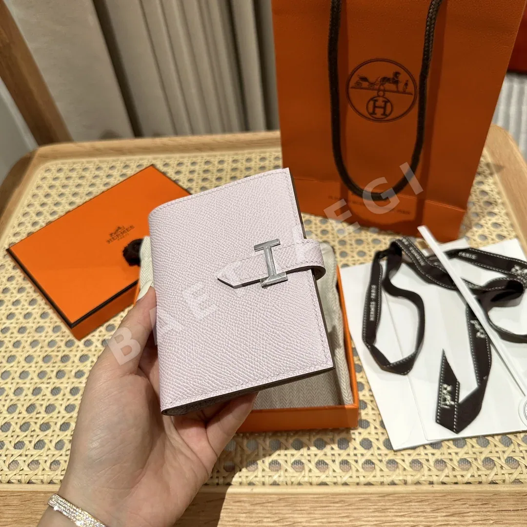 에르메스 베안 엡솜 모브 페일 숏 지갑 39793