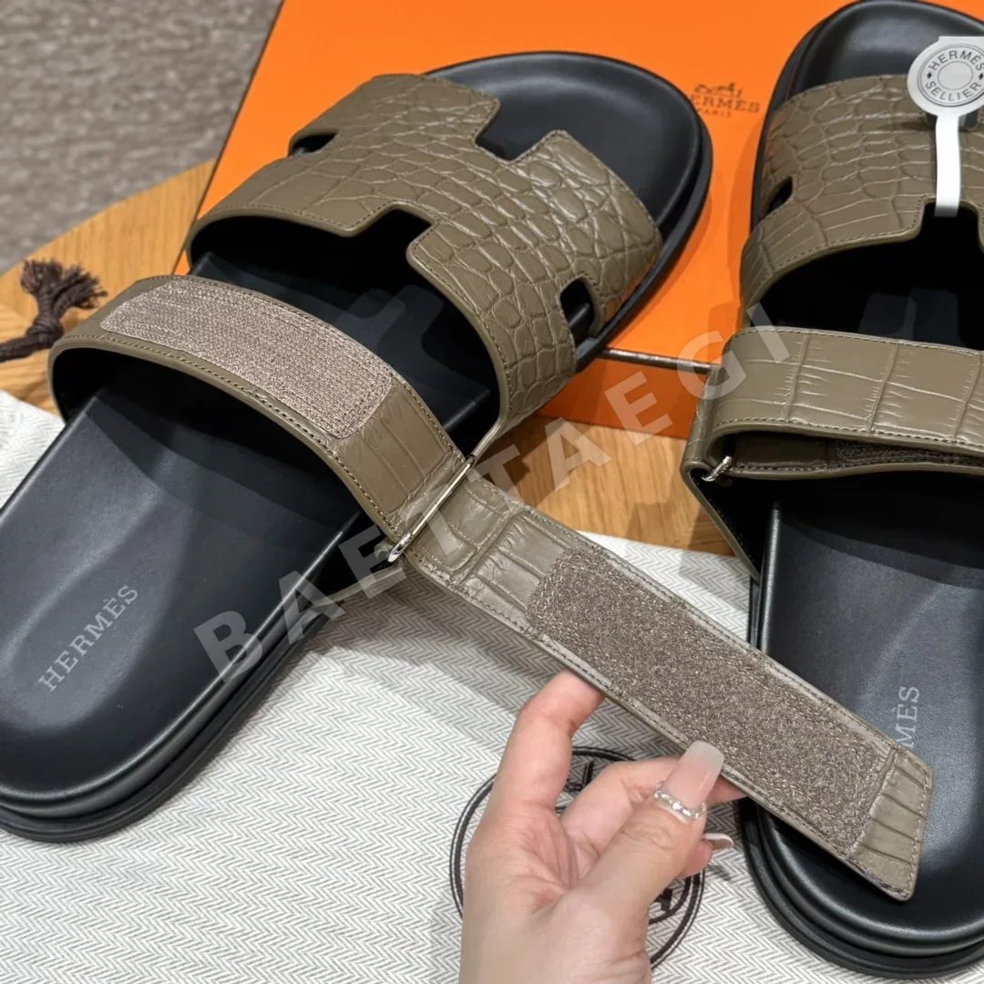 에르메스 시프레 샌들 그레이 악어가죽 상세 이미지 8