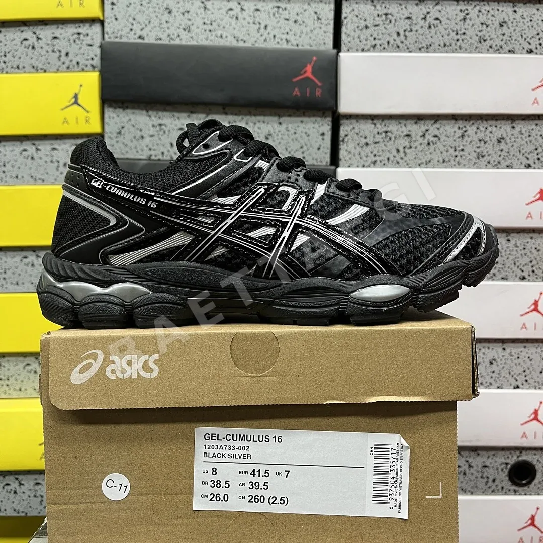 아식스 [WZ] 젤 큐뮬러스 16 1203A733-002 200613 Asics Gel-Cumulus 16 Black Pure Silver