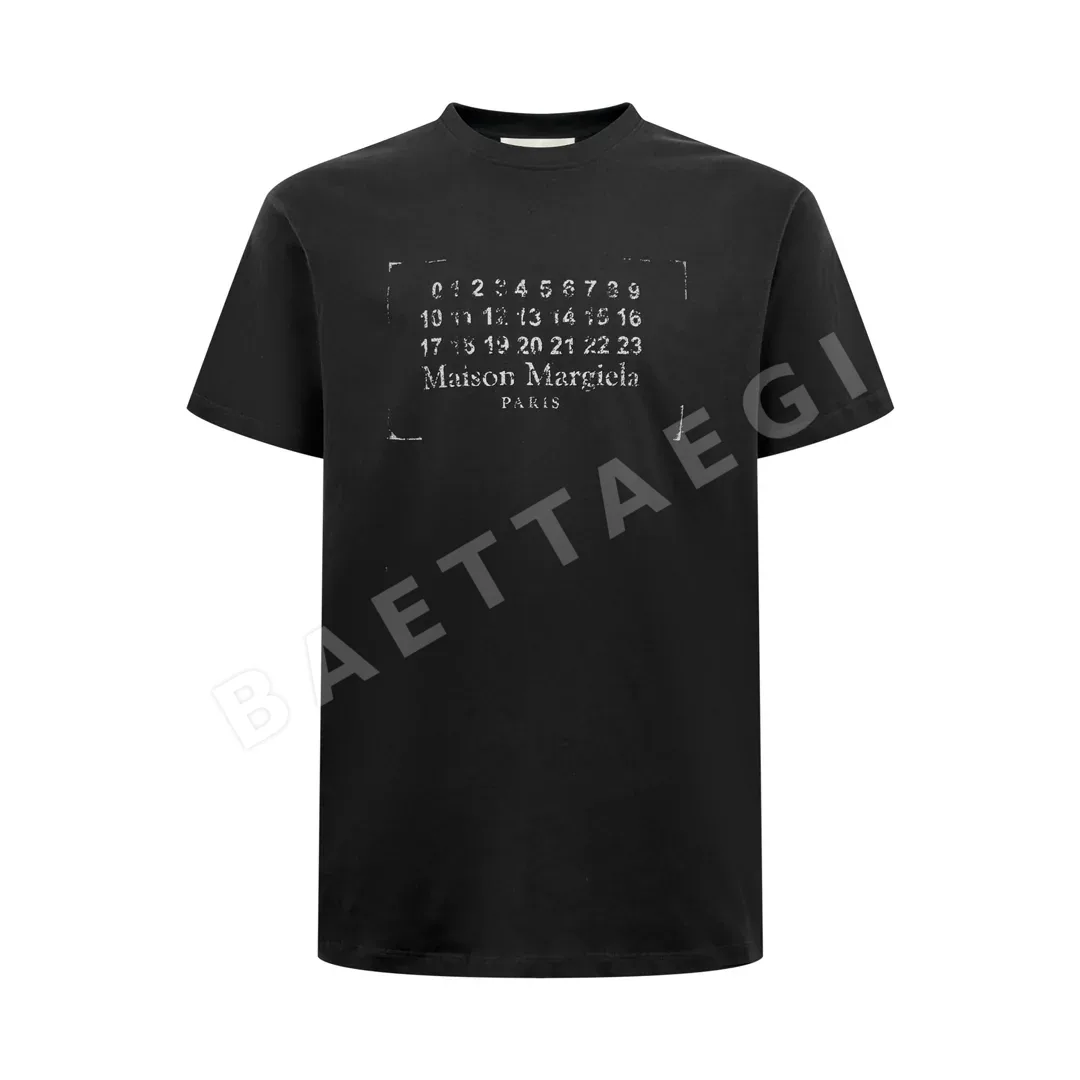 마르지엘라 데미지 가공 디지털 프린트 남성 반팔 티셔츠 48222