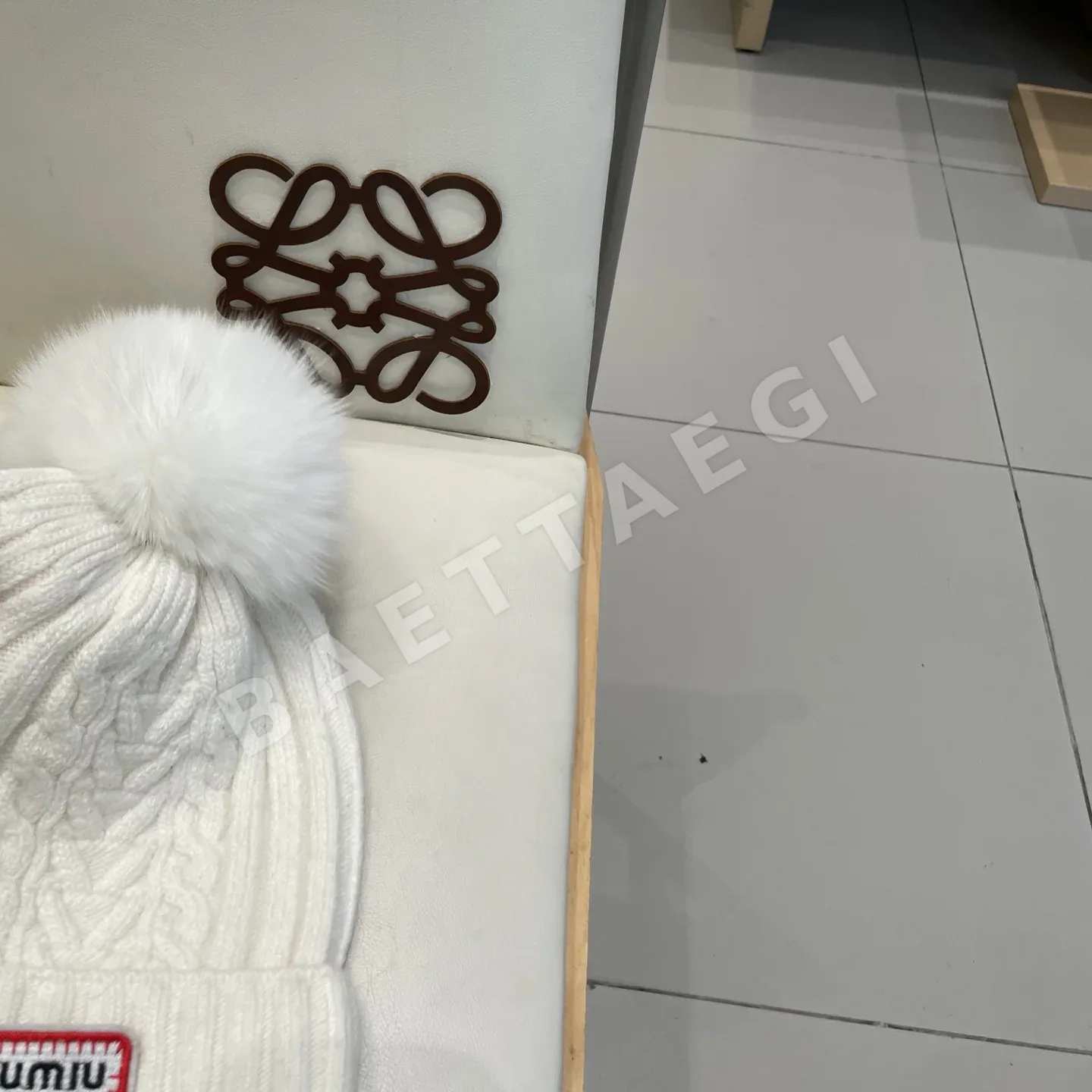 미우미우 울 여우 모피 모자 상세 이미지 6