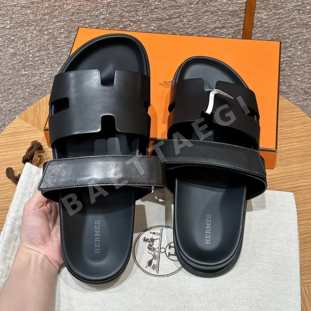에르메스 시프레 샌들 블랙 램스킨 상세 이미지 4