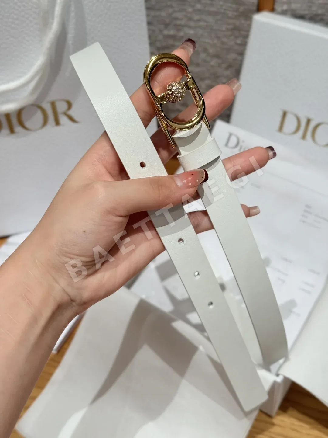 디올 몽테뉴 졸리 골드 버클 벨트 상세 이미지 5