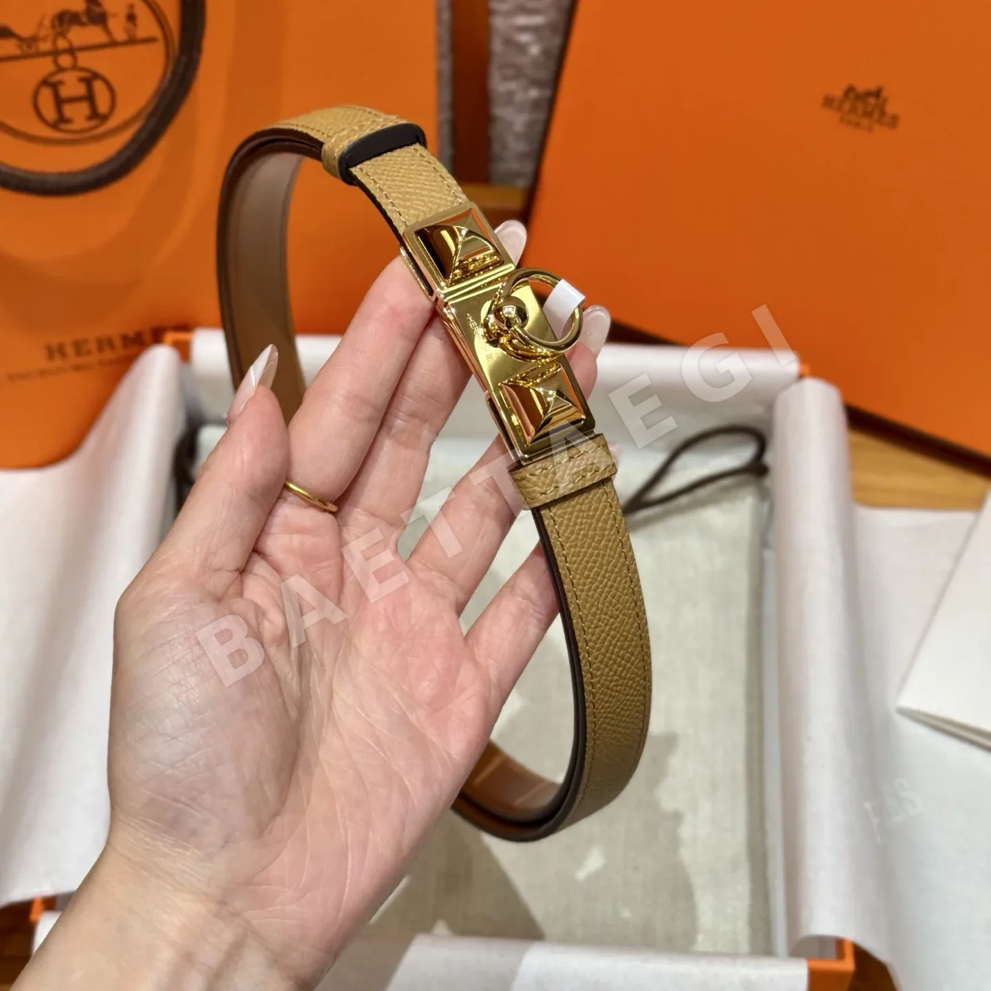 에르메스 앱송 카프스킨 켈리 버클 여성용 벨트 상세 이미지 2